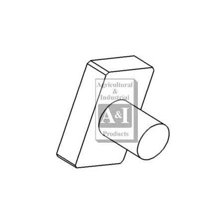 A & I Products Fork Shoe Guide, Differential Lock 1" x0.5" x0.5" A-190980M1